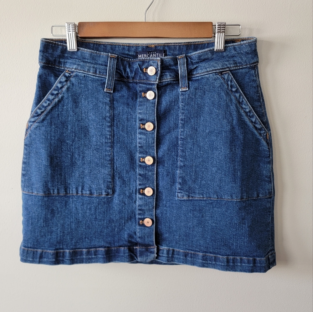J.Crew Mercantile Button Down Skirt